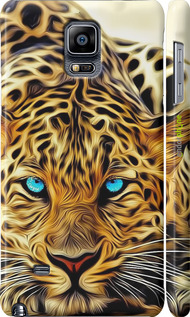 3D пластиковый глянцевый чехол Леопард для Samsung Galaxy Note 4 N910H - 6611c-64 изображение 