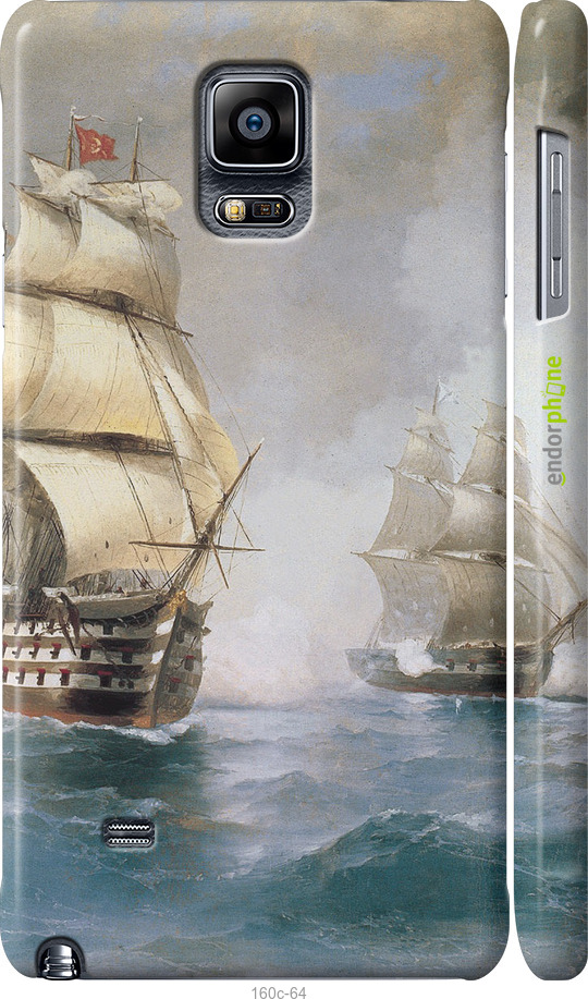 3D пластиковий глянцевий чехол Айвазовський. Кораблі для Samsung Galaxy Note 4 N910H - 160c-64 изображение 