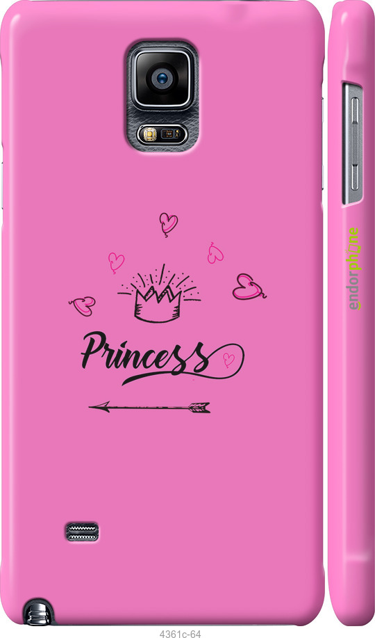 3D пластиковый глянцевый чехол Princess для Samsung Galaxy Note 4 N910H - 4361c-64 изображение 