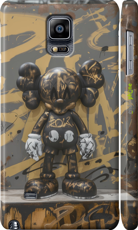 3D пластиковый матовый чехол Bronze kaws для Samsung Galaxy Note 4 N910H - 6097m-64 изображение 