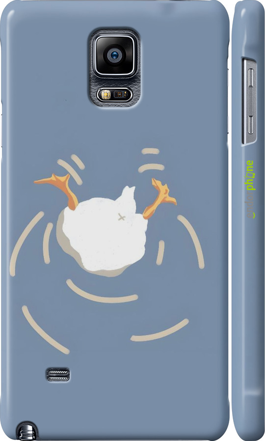 3D пластиковий глянцевий чехол Гусь ныряет для Samsung Galaxy Note 4 N910H - 6275c-64 изображение 