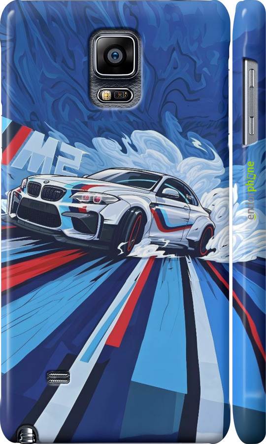 3D пластиковий глянцевий чехол БМВ для Samsung Galaxy Note 4 N910H - 6292c-64 изображение 