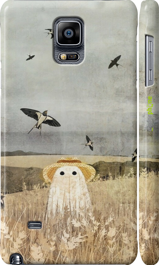 3D пластиковий матовий чехол Привид у полі для Samsung Galaxy Note 4 N910H - 6427m-64 изображение 