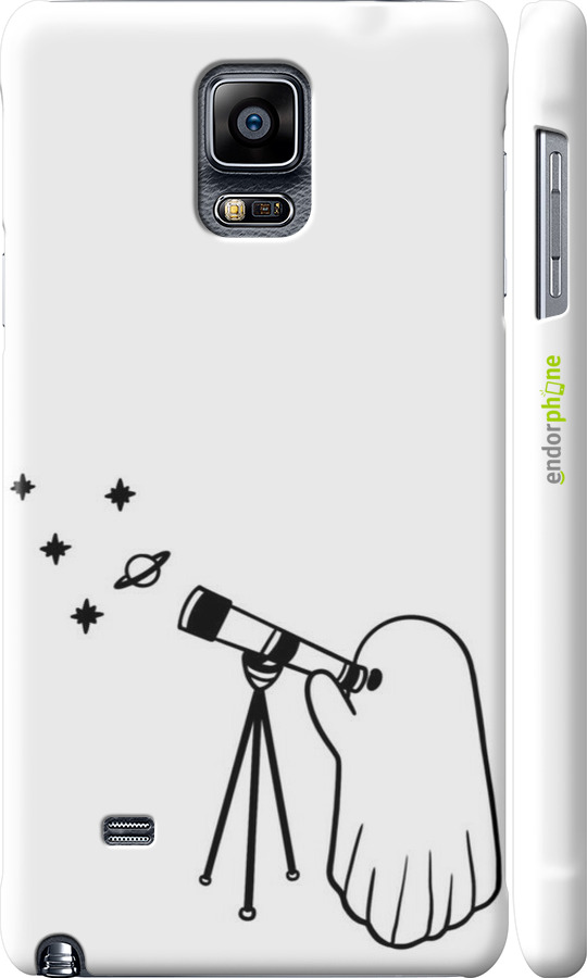 3D пластиковий глянцевий чехол Привид астроном для Samsung Galaxy Note 4 N910H - 6444c-64 изображение 