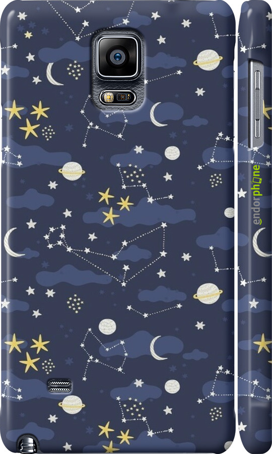 3D пластиковий глянцевий чехол Астрономічний візерунок для Samsung Galaxy Note 4 N910H - 6446c-64 изображение 