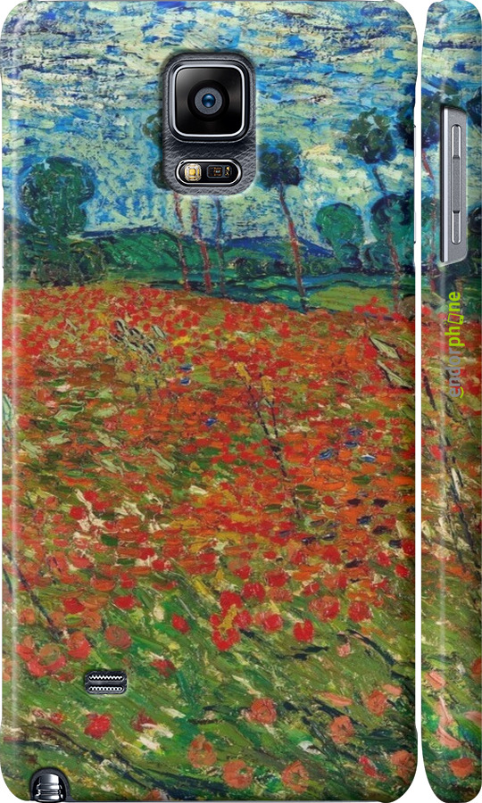 3D пластиковий глянцевий чехол Вінсент Ван Гог-Макове поле для Samsung Galaxy Note 4 N910H - 6466c-64 изображение 
