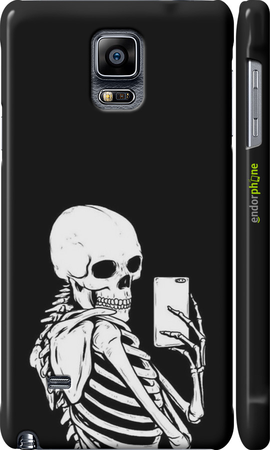 3D пластиковый глянцевый чехол Скелет делает Selfie для Samsung Galaxy Note 4 N910H - 6535c-64 изображение 