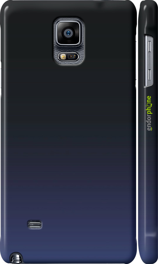3D пластиковий глянцевий чехол Градієнт у темно-синьому стилі для Samsung Galaxy Note 4 N910H - 6542c-64 изображение 