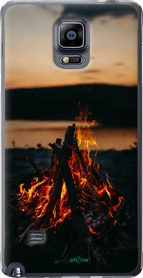 Силиконовый чехол Огонь для Samsung Galaxy Note 4 N910H - 6021u-64 изображение 