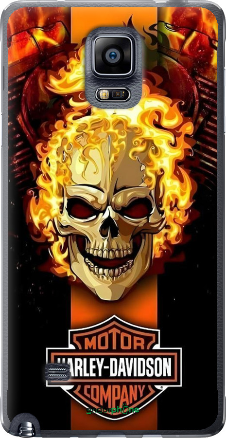 Силіконовий чехол Харлей девидсон для Samsung Galaxy Note 4 N910H - 6370u-64 изображение 