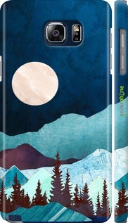 3D пластиковий матовий чехол Гірська ідилія нічний краєвид для Samsung Galaxy Note 5 N920C - 6488m-127 изображение 
