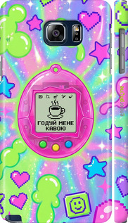 3D пластиковый матовый чехол Y2K Aesthetic Retro Pet: Годуй мене кавою для Samsung Galaxy Note 5 N920C - 6784m-127 изображение 