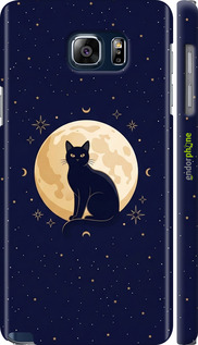 3D пластиковый матовый чехол 'Cute Cat Celestial/Witchy' для Samsung Galaxy Note 5 N920C изображение 3