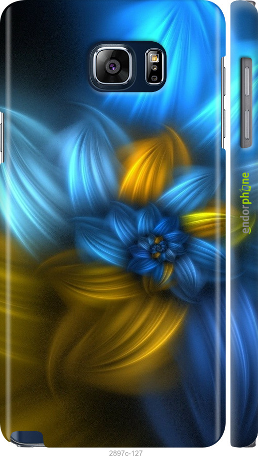 

3D пластиковий матовий чохол "Візерунок 46" для Samsung Galaxy Note 5 N920C, Синій