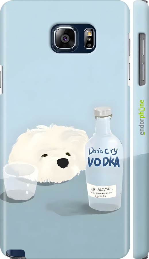 3D пластиковый глянцевый чехол Пес водка для Samsung Galaxy Note 5 N920C - 6368c-127 изображение 