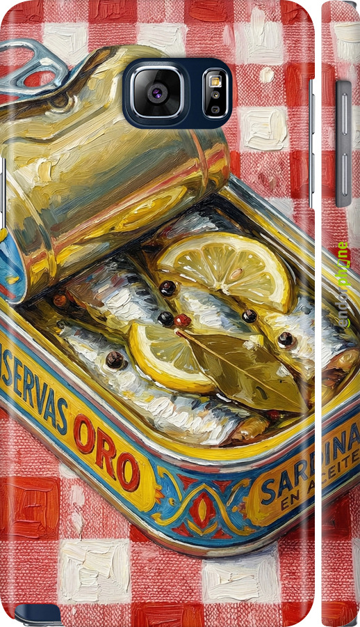 3D пластиковый матовый чехол Vintage Sardine Tin Phone для Samsung Galaxy Note 5 N920C - 6772m-127 изображение 
