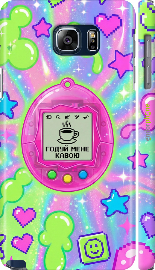 3D пластиковый матовый чехол Y2K Aesthetic Retro Pet: Годуй мене кавою для Samsung Galaxy Note 5 N920C - 6784m-127 изображение 