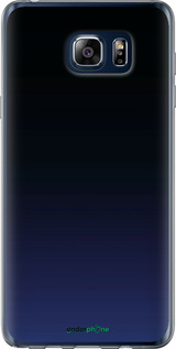 Силиконовый чехол Градиент в тёмно - синем стиле для Samsung Galaxy Note 5 N920C - 6542u-127 изображение 