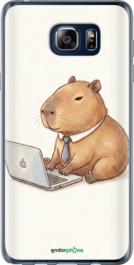 2D пластиковый чехол Funny Capybara CEO Working для Samsung Galaxy Note 5 N920C - 6777t-127 изображение 