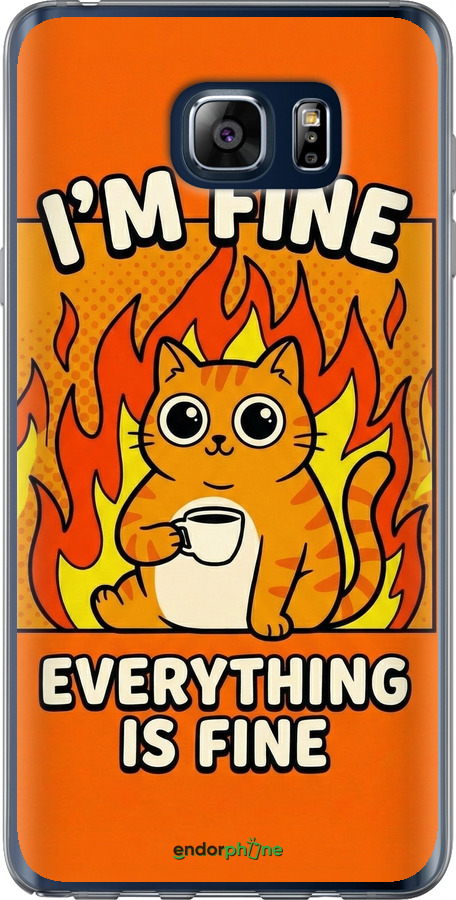 2D пластиковий чехол Funny Cat для Samsung Galaxy Note 5 N920C - 6786t-127 изображение 