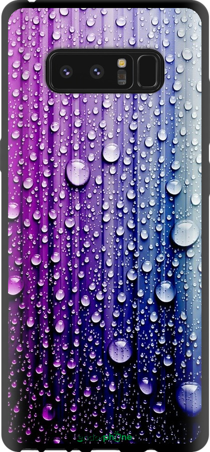 

TPU чорний чохол "Краплини води" для Samsung Galaxy Note 8, Синій