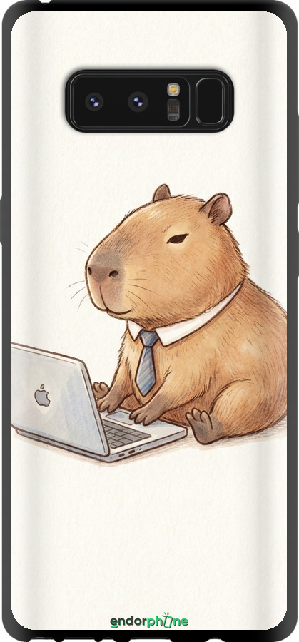 TPU чехол Funny Capybara CEO Working для Samsung Galaxy Note 8 - 6777b-1020 изображение 