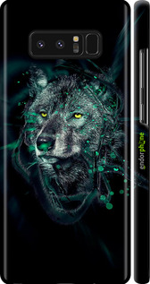 3D пластиковый матовый чехол Wolf для Samsung Galaxy Note 8 - 6610m-1020 изображение 