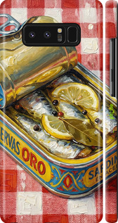 3D пластиковий матовий чехол Vintage Sardine Tin Phone для Samsung Galaxy Note 8 - 6772m-1020 изображение 