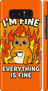 3D пластиковый матовый чехол 'Funny Cat' для Samsung Galaxy Note 8 изображение 9