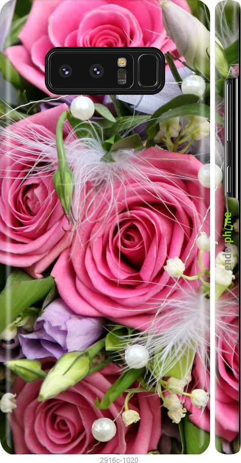 

3D пластиковий матовий чохол "Ніжність" для Samsung Galaxy Note 8, Рожевий