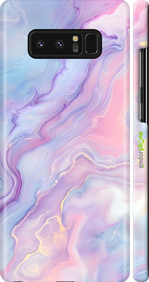3D пластиковый матовый чехол Нежный мрамор для Samsung Galaxy Note 8 - 6310m-1020 изображение 