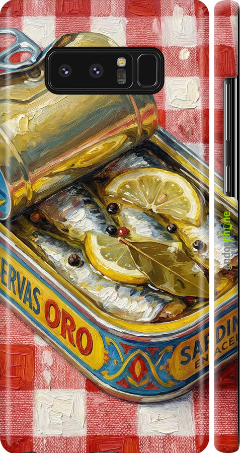 3D пластиковий матовий чехол Vintage Sardine Tin Phone для Samsung Galaxy Note 8 - 6772m-1020 изображение 