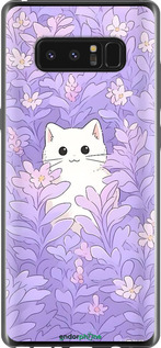 2D пластиковый чехол Котик в цветах для Samsung Galaxy Note 8 - 6390t-1020 изображение 