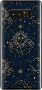 Силиконовый чехол Celestial Harmony: Sun & Moon Gold Mystic Pattern для Samsung Galaxy Note 8 - 6778u-1020 изображение 