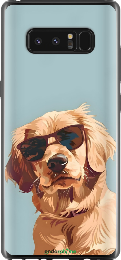 2D пластиковий чехол Пес в очках для Samsung Galaxy Note 8 - 6381t-1020 изображение 