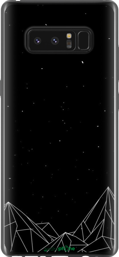 Силіконовий чехол Чорно білі абстрактні гори для Samsung Galaxy Note 8 - 6437u-1020 изображение 