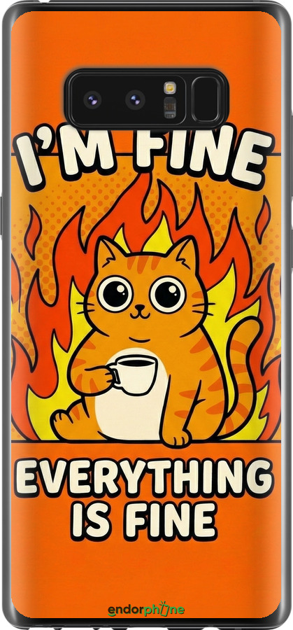 2D пластиковый чехол Funny Cat для Samsung Galaxy Note 8 - 6786t-1020 изображение 