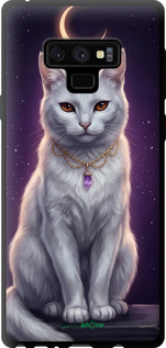 TPU чехол Mystic White Cat Gothic Dark Purple Gold для Samsung Galaxy Note 9 N960F - 6805b-1512 изображение 
