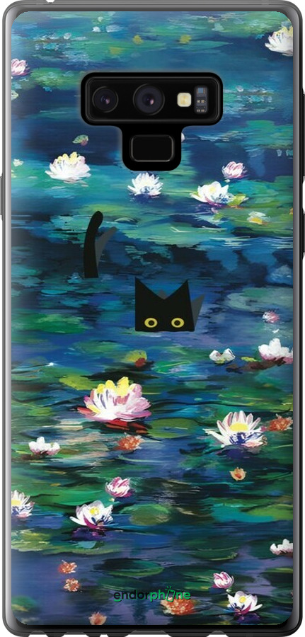 2D пластиковый чехол із зображенням водяних лілій та кішок для Samsung Galaxy Note 9 N960F - 6257t-1512 изображение 