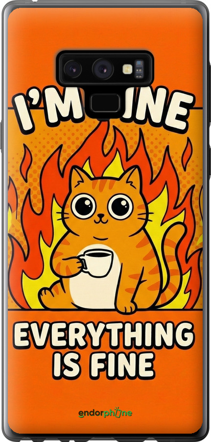 Силиконовый чехол Funny Cat для Samsung Galaxy Note 9 N960F - 6786u-1512 изображение 