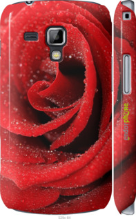3D пластиковый глянцевый чехол Красная роза для Samsung Galaxy S Duos s7562 - 529c-84 изображение 