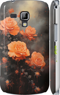 3D пластиковый глянцевый чехол Оранжевые розы для Samsung Galaxy S Duos s7562 - 5944c-84 изображение 