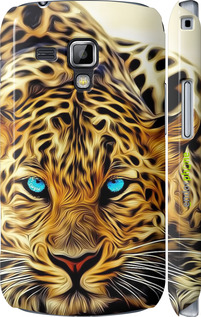 3D пластиковий глянцевий чехол Леопард для Samsung Galaxy S Duos s7562 - 6611c-84 изображение 