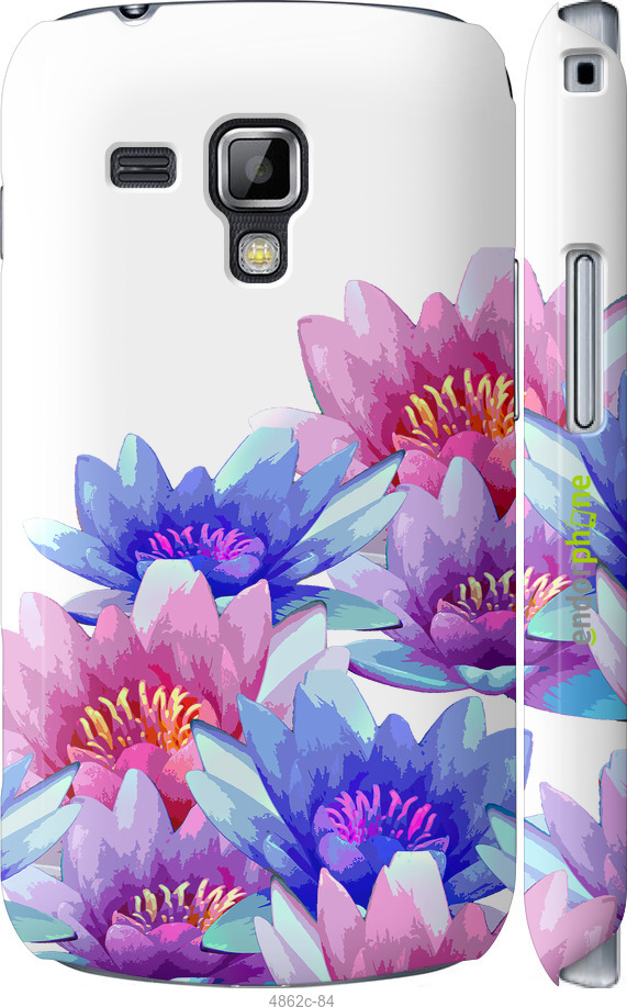 3D пластиковый глянцевый чехол Лотос для Samsung Galaxy S Duos s7562 - 4862c-84 изображение 
