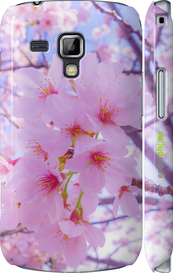 3D пластиковый глянцевый чехол Сакура для Samsung Galaxy S Duos s7562 - 6029c-84 изображение 