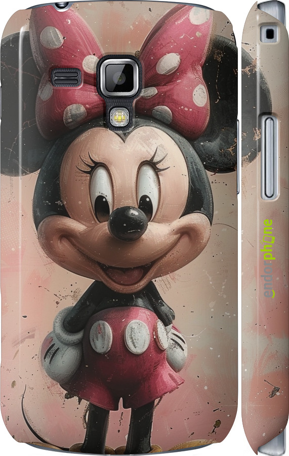 3D пластиковий глянцевий чехол Minnie Mouse для Samsung Galaxy S Duos s7562 - 6054c-84 изображение 