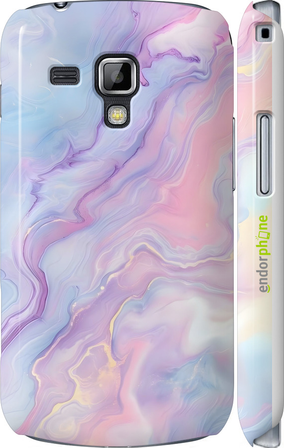3D пластиковый глянцевый чехол Нежный мрамор для Samsung Galaxy S Duos s7562 - 6310c-84 изображение 