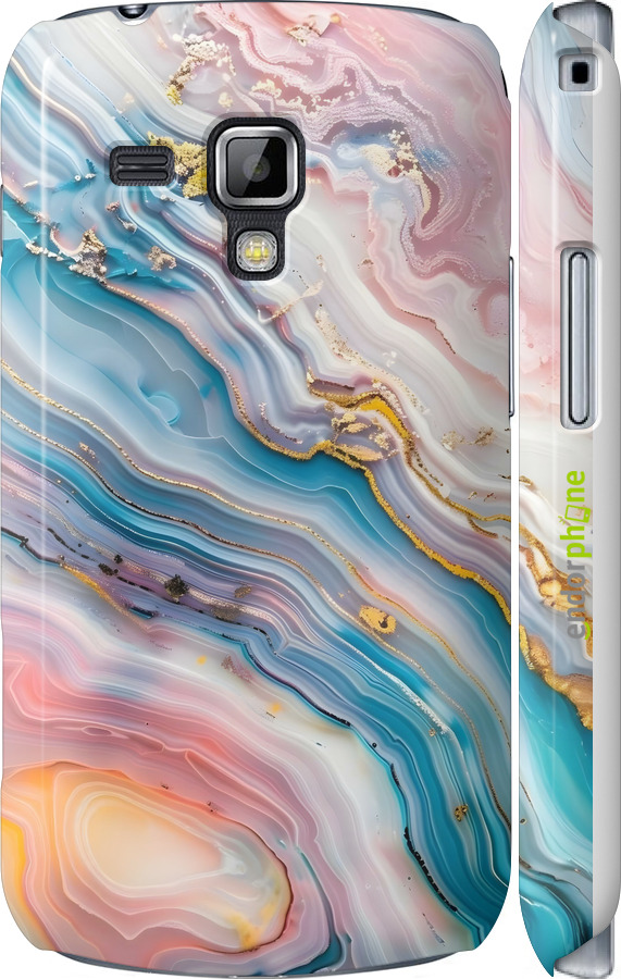 3D пластиковый глянцевый чехол Мрамор красивый для Samsung Galaxy S Duos s7562 - 6376c-84 изображение 