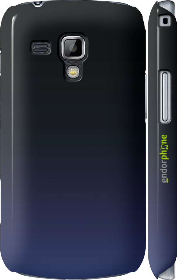 3D пластиковий глянцевий чехол Градієнт у темно-синьому стилі для Samsung Galaxy S Duos s7562 - 6542c-84 изображение 