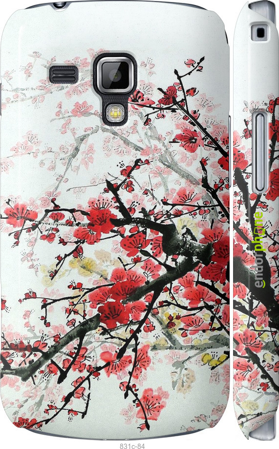 3D пластиковый глянцевый чехол Цветущий куст для Samsung Galaxy S Duos s7562 - 831c-84 изображение 